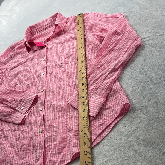 NEW Lilly‎ Pulitzer M Cotton Blend Lightweight Button Down Long Sleeve Blouse - Picture 6 of 11